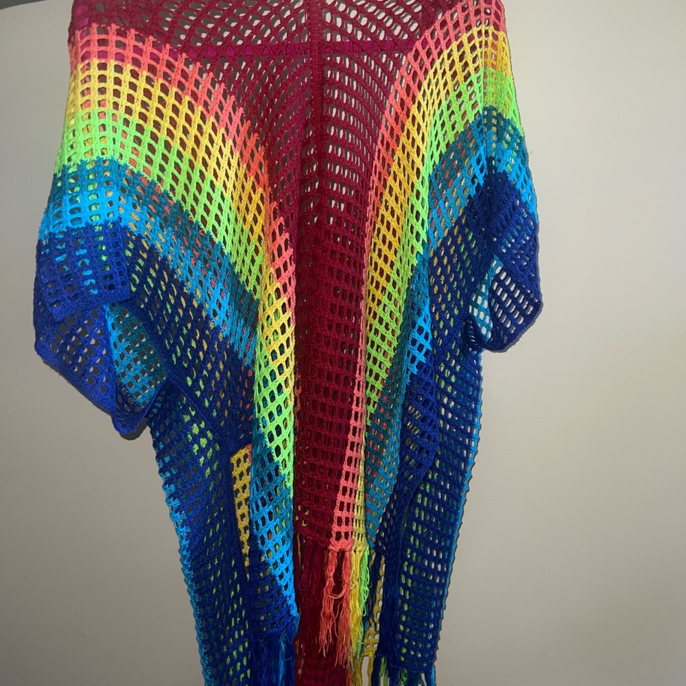 Colorful Crochet Poncho